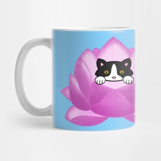 Cat In A Lotus Mug